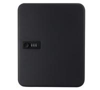 WOONEKY Armadio Portachiavi da Parete con Scomparti Cassetta di Sicurezza con Serratura Combinazione Resistente e Pratico per Casa Scuole e Officine Colore Nero