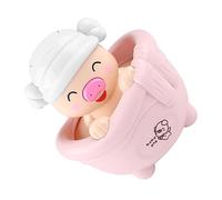 WOONEKY Bagnetto Maiale Divertente da Bagno Educativo Forma Animale Resistente e Sicuro per Piscina e