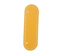 WOONEKY Base Fondo Borsa Ovale in PU Pelle Resistente Chiodi Accessorio Fai da Te per Borse Uncinetto Donna Pad Modellatore per Fondo Tracolla Colore Giallo