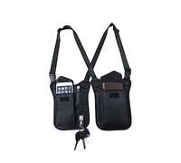 WOONEKY Borsa Tracolla Ascellare in Nylon Nera Resistente All'acqua Design Multi-funzione con Tre Tasche per Uomo e Donna Adatta a Ogni Occasione