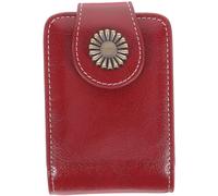 WOONEKY Borsetta Porta Rossetto Donna Mini Con Specchio Custodia Trucco Portatile Per Viaggio Per Lipstick Monete e Chiavi Sacchetto Make-up Elegante in Colore Rosso Vino