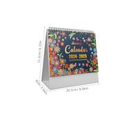 WOONEKY Calendario da Tavolo con Rilegatura Spirale Decorativo e Leggero Calendario Mensile Ufficio e Casa Pianificatore da Scrivania con Avviso Festività Multinazionali