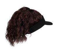 WOONEKY Cappellino Da Baseball Visiera Cappello Con Cappello Da Esterno Di Cavallo Cappellini Da Baseball Con Parrucche Ondulati