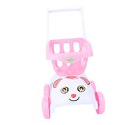 WOONEKY Carrello di Simulazione per Bambini Carrellino a Mano Ampio Spazio Giocattolo per Supermarket che Migliora Imitazione e Comunicazione Mini