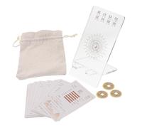 WOONEKY Carte I Ching Esagrammi per Divinazione Kit Principianti Carte Antica Divinazione Cinese con Design Unico e Materiali Resistenti per Apprendimento e Collezione