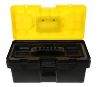 WOONEKY Cassetta degli Attrezzi in Plastica Manico 14 Pollici Organizer Portatile Vassoio Staccabile e Fibbie di Sicurezza Contenitore Multiuso per Elettroutensili e Utensili Manuali