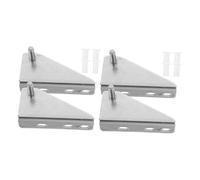 WOONEKY Cerniere per Porte Congelatore in Acciaio Inox Set 4 Pezzi Tappo in Gomma Silenzioso, Distanza 35mm, Riparazione Cerniera Frigorifero Compatibile per Uso Domestico e Commerciale