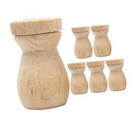 WOONEKY Ciondoli Diffusori Di Oli Essenziali in Legno a Forma Di Bottiglia, Set Da 6 Pezzi, Piccoli e Decorativi, Diffusori Per Auto, Casa e Ufficio, Accessori Per Profumi Fai Da Te