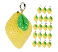 WOONEKY Ciondoli Frutta Gialli per Creazioni di Gioielli Fai da Te 20 Pezzi in Plastica e Resina Design Fresco e Facile da Usare Cordini o Catene