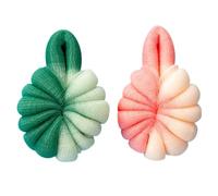 WOONEKY Confezione Da 2 Pouf Da Bagno in Rete Per Scrub Corpo Per Donne Creatore Di Bolle Da Bagno Per Ragazzi E Ragazze Scrub Delicato Per Il Bagno Materiale in Rete Facile Da Usare