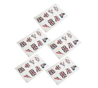 WOONEKY Confezione Da 5 Stencil Temporanei Portatili Con Bandiera Britannica Finta Per Larte Decorativa Del Viso