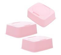 WOONEKY Contenitore Porta Salviette Umidificate Riutilizzabile 3 Pezzi, Dispenser Compatto e Antipolvere per Casa, Ufficio e Viaggio, Mantiene Salviette Morbide e Umide