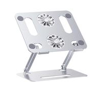 WOONEKY Cooler Laptop, Supporto Raffreddamento per Laptop, Ventola a Doppia Turbina, Giunto Ruotabile, Altezza Regolabile, per Laptop e Tablet