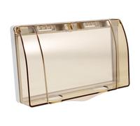 WOONEKY Copertura Protettiva per Prese Elettriche in Plastica Color Oro Chiaro Copertura a Ribalta Compatta per Bagno e Casa Protezione Anti-Contatto per Interruttori Doppio Modulo 86