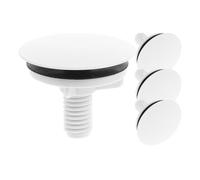 WOONEKY Copriforo per Lavandino Bagno e Cucina in Abs Resistente, Tappo per Foro Rubinetto 13-35mm, Copertura Decorativa per Piano Lavoro, Set da 4 Pezzi per Arredi Cucina e Bagno