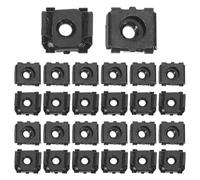 WOONEKY Dado a Gabbia M4 in Ferro Nichelato 100 Pezzi Accessorio per Rack Industriale Antivibrazione Resistente al Carico Elemento di Fissaggio per Armadi Elettrici e Informatica