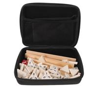 WOONEKY Domino Triangolare con Supporti e Custodia da Viaggio Gioco da Tavolo Famiglia Piastrelle Lisce e Stabili Domino per Adulti e Strategia e Divertimento in Gruppo