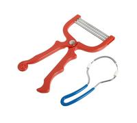 WOONEKY Epilatore manuale per il viso, strumento per la rimozione dei peli, 2 pezzi, plastico e acciaio inossidabile, per guance e collo, delicato sulla pelle Colore Casuale