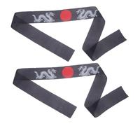 WOONEKY Fascia Giapponese da Karate e Chef di Sushi 1 Paio Bandana in Poliestere Nera Costume Fascia Sportiva per Cosplay Cucina Eventi Morbida e Durevole