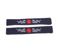 WOONEKY Fascia per Esercizi Bushido Giapponese 2 Pezzi Traspirante per Corsa e Karate Assorbimento Sudore e Stile Hachimaki per Uso Quotidiano