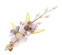 WOONEKY Fermaglio Per Antico in Resina E Lega Di Zinco Accessorio Per Da Sposa Copricapo Di Fiori Classico Cinese