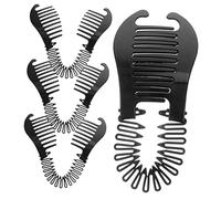 WOONEKY Fermaglio Pettine Clip Piccole 8 Pz Strumento Per Intrecciare Grandi Fermagli Per Fermagli Per Per Spessi Strumenti Per Intrecciare Bannatyne Pettine a Banana Copertoncino Black Plastica
