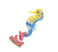 WOONEKY Giocattolo di Simulazione Cavalluccio Marino in Plastica Robusta, Statuetta Marina Educativa per Piccoli, Ornamento Decorativo per Giochi Sensoriali e Collezione