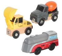 WOONEKY Giocattolo Veicolo Elettrico da Costruzione per Veicolo Educativo con Treno Elettrico e Pista Compatibile con Trenini Giocattolo Costruzione Resistenti e Sicuri per Ragazzi e