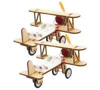 WOONEKY Kit Aerei in Legno da Assemblare 3D per Puzzle Artigianale Fai da Te senza Colla Giocattolo Educativo Creativo per Attività Manuali e Decorazione Casa Colore Colore Casuale