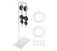 WOONEKY Kit di 2 carrucole per esperimenti di fisica - di carrucole fisse e mobili con staffa di supporto per l'insegnamento nella scuola media