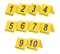 WOONEKY Kit per crimine con marcatori di prove forensi gialli in plastica, 10 pezzi, per analisi forense e giochi a tema mistero