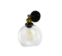 WOONEKY Lampada da Parete Rotonda in Vetro Diametro Design Vintage Elegante Attacco per Corridoi e Giardino Wall Light Decorativa