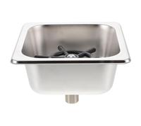 WOONEKY Lavabicchieri in Acciaio Inox, Risciacquo Automatico Alta Pressione | Connettore 1/4 Pollice, per Bicchiere da Vino e Bottiglia, Argento, Installazione Semplice