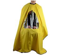 WOONEKY Mantello da Parrucchiere Trasparente con Finestra di Visualizzazione, Copertura per Taglio Chioma Riutilizzabile in Plastica Leggera, per Uso Professionale e Domestico