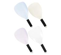 WOONEKY Maschera Viso Parrucchiere Riutilizzabile con Manico, Scudo Antispruzzo in Plastica per Protezione Durante Taglio e Colorazione Chioma, Set da 4 Pezzi per Uso Professionale Salone