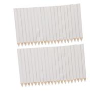 WOONEKY Matita Bianca per Unghie Punta in Cera, Strumento Portatile in Legno per Pick Cristalli e Marcatura Tessuti, 50 Pezzi per Nail Art Fai da Te