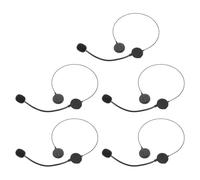 WOONEKY Microfoni Simulati per Cosplay 5 Pezzi, Auricolari Finti in Plastica Leggeri Dettagli ad Alta Fedeltà, Design Realistico per Feste di Halloween e Mascherate