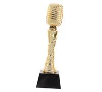 WOONEKY Microfono in Resina per Gara con Note Musicali Premio Host per Competizioni Canore Decorazione Festa e Riconoscimento Cantanti Onore e Impegno