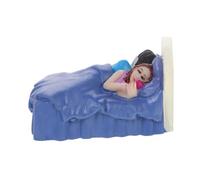 WOONEKY Miniatura su Letto con Smartphone in Resina Statua Decorativa per Casa delle Bambole Modellino Psicologico per Terapia Gestione Stress ed Regalo