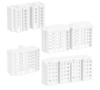 WOONEKY Modelli di Edificio in Miniatura in Plastica Set 4 Pezzi, Accessori per Giardinaggio e Decorazione Micro-paesaggistica, per Tavoli da Sabbia e Creazioni Fai da Te, Regalo