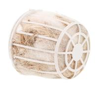 WOONEKY Nido per uccelli in cotone e iuta, con cestino, materiale traspirante per canarini, parrocchetti e piccoli uccelli, materiale naturale per giardino e gabbie per uccelli