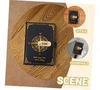 WOONEKY Notebook con Serratura Codice Vintage Nera per Appunti Segreti Blocco Note per e Ufficio per Studenti e Professionisti