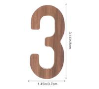 WOONEKY Numero Civico Moderno in Legno Massello 3D Numero di Porta Grande per Esterni Numeri Civici per Casa e Cassetta Postale Facile Installazione Design Personalizzabile e