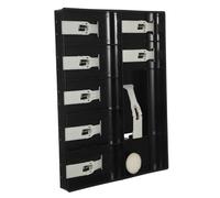 WOONEKY Organizer per Cassetto Registratore Cassa Vassoio in Plastica con Scomparti e Clip Monete e Banconote Compatto per Supermercati e Negozi al Dettaglio