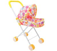 WOONEKY Passeggino Giocattolo per Bambole Simulato Leggero e Compatto, Carrello per Casa delle Bambole, Accessorio Gioco di Ruolo per Sviluppo Manuale e Rapporto Genitore-figlio
