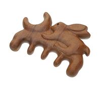 WOONEKY Pettine in Legno Di Sandalo Per La Terapia Del Cuoio Capelluto Da Mal Di Testa E Circolazione Leggero E Portatile