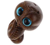 WOONEKY Portachiavi Serpente Intagliato in Legno Feng Shui Anno del Serpente Ciondolo Decorazione Zodiacale Cinese Versatile per Collana Borsa e Cellulare