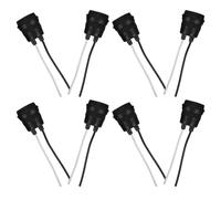 WOONEKY Portalampada a Vite E27 Nero con Cavo Set da 8 Pezzi per Esterni Resistente alle Intemperie Adattatore Lampada a Sospensione per Uso Domestico e Giardino