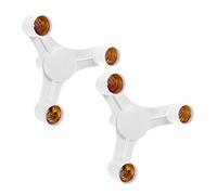 WOONEKY Portalampada E27 Triplo Adattatore Per Luci a 3 Teste Bianco, Supporto Per Conversione Luce Design Moderno, Facile Installazione Per Casa, Ufficio e Bar, Set 2 Pezzi