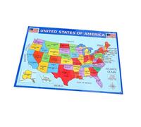 WOONEKY Poster Mappa degli Stati Uniti per Aula e Casa Decorazione Murale con Colori Vivaci Uv Resistente per Scuola Elementare e Camera Ragazzi